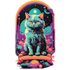 Gothique Pastel chats Magical Night Design
