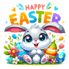 Happy Easter - Easter Bunny Illustration