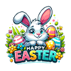 Happy Easter - Easter Bunny Illustration