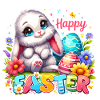 Happy Easter - Easter Bunny Illustration