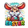 Happy Easter - Easter Bunny Illustration