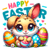 Happy Easter - Easter Bunny Illustration