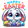 Happy Easter - Easter Bunny Illustration