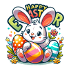 Happy Easter - Easter Bunny Illustration