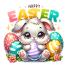 Happy Easter - Easter Bunny Illustration