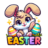 Happy Easter - Easter Bunny Illustration