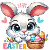 Happy Easter - Easter Bunny Illustration