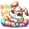 Happy Easter - Easter Bunny Illustration