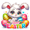 Happy Easter - Easter Bunny Illustration