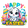 Happy Easter - Easter Bunny Illustration