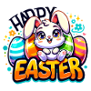 Happy Easter - Easter Bunny Illustration