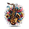 Saxophone abstrait
