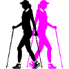 Nordic Walking Woman Silhouette