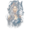 Wolf and Woman Fantasy Artwork Mythology