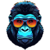 Gorilla-Gesicht