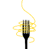 Fork with spaghetti