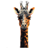 Girafe de style géométrique