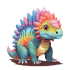 Stégosaure Pastel Dinosaure pour enfants