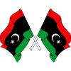 Two flags Libya