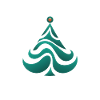 Tannenbaum Christbaum oder Weihnachtsbaum Emblem