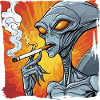 Smoking Weeds Alien