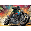 Motard furieux