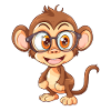 Monkey with glasses