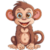 Monkey Design - Semplice design della scimmia comica