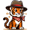 Tiger boy with hat