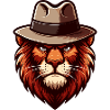 Lion with hat