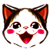 Cute kitten kawaii anime face