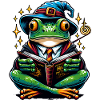 Frog Read Magic Magician
