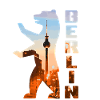 Berlin Bear with Skyline Alexanderplatz