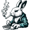 Rabbit Nerd Funny Animals