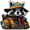 Cool Cyberspace Raccoon
