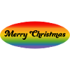 LGBTQI Merry Christmas Rainbow Oval