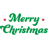 Merry Christmas Asterisk Green Red