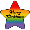 LGBTQI Merry Christmas Rainbow Star