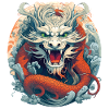 Design d'un dragon chinois