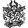 Devil Skateboard Doodle