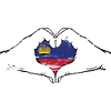 Liechtenstein flag heart shape used