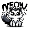 Meow - Cat Illustration