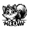 Meow - Cat Illustration