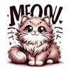Meow - Cat Illustration