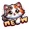 Meow - Cat Illustration