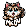 Meow - Cat Illustration
