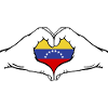 Venezuela Flag Heart Shape