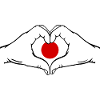 Japan Flag Heart Shape