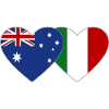 Australia Italy Flag Heart