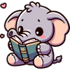 Elefant liest Elefanten-Märchenstunde Strampler